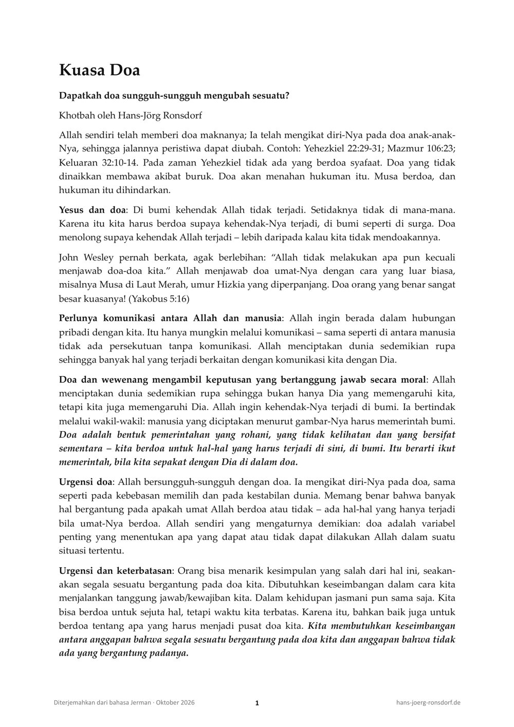 Kuasa Doa